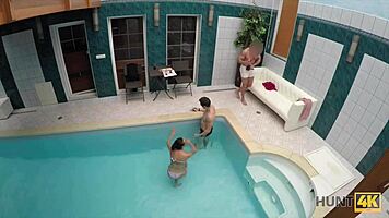 Hunt4K European Wife Pleases Old Owner In Pool For Cash