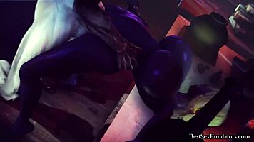 Big tits 3d milf rides huge cock in anime style, feel the action