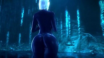 Big tits 3d milf rides huge cock in anime style, feel the action
