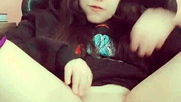 Cute Petite 18+ Horny Teen Hana Lily Teases Her Tight Virgin Pussy Solo.