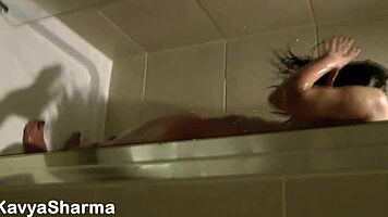 hot indian babe kavya sharma cums in bathroom sex with mother-in-law and aunt