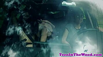 is this petite teen getting roughfucked doggystyle by her neighbor and facialized?