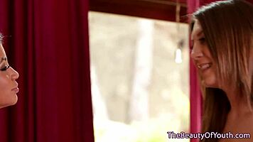 Petite Teen 18+ Queening Her 18yo Partner After Intense Scissoring in Hot Session