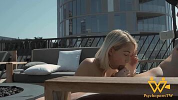 Petite Blonde Housewife Sky Pierce Faces Huge Cock Temptation