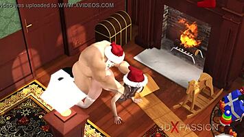 shy nerdy indian girl dreams of christmas assfucking by santa claus