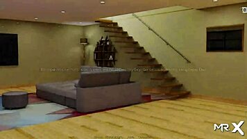 in the game, the babe retrieves the past through anal sex in lingerie