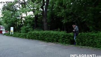 Slutty Latina Cutie Gets Rammed Outdoors by Nude Student