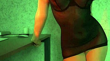 Teen feels sexy in lingerie, dancing naked with natural tits