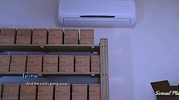 fresh women feel horny emotions locked up with busty goth friend in university skirt