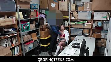 gropingteen 18+s naughty shoplifter alyssa cole gets hammered in office 😏