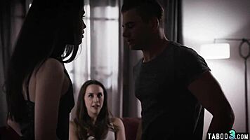 Busty Milf Stepmom Seduces Teen 18+ Into Taboo FFM Group Action