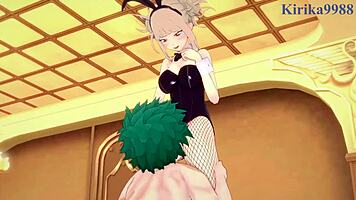himiko toga and izuku midoriya share intense sex in hentai
