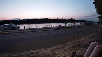 Extreme outdoor banging in front of daring strangers