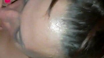 Tiny amateur gags on Dickjonas' monster cock deepthroat