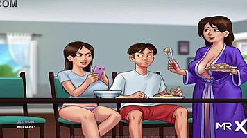 Big Cucumber Blowjob in Summertime Saga