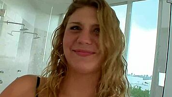 busty fat teen 18+ caught showing off big natural tits in amateurs clip