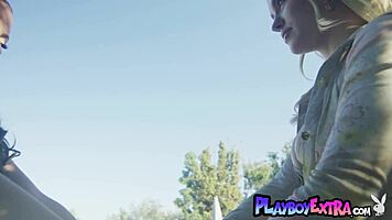 Hot Lesbians Charly Summer Jazlyn Ray Play Tig By Pool