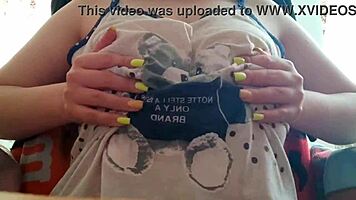 Shy Stepsister Shows Her Big Tits to the Camera Instead of Studying - Luxuryorgasm!