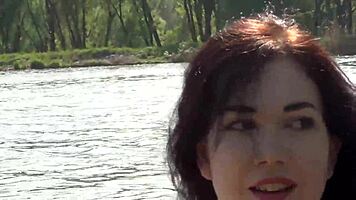 ever seen a czech redhead babe flash her shaved pussy?