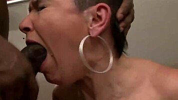 Caro Slides G-String, Fills Butthole with Black Dick