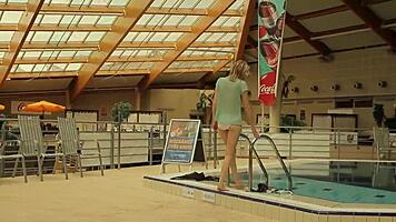 Tiny Ass In A Dress Called Nastya Enjoys Pool Time