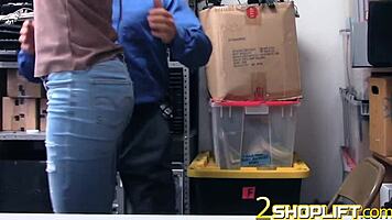 Hot Milf Sofie Bent Over, Drilled by Officer at Work