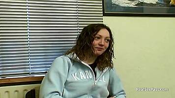 her first time doing porn with toys and stockings