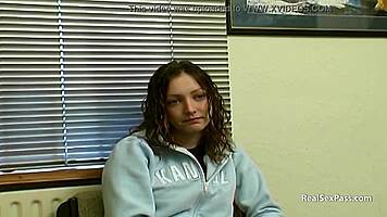 her first time doing porn with toys and stockings