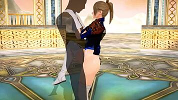 Soulcalibur 3D hentai 63 with young Asian babe riding to orgasm in cartoon action
