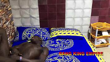 Bang King got slammed by his girlfriend with a big black cock while alone at home
