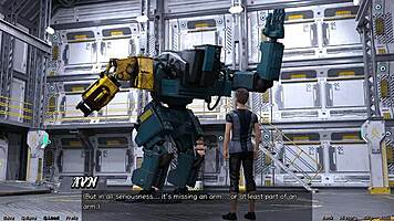 Flirting With Cute Half-Robot Girl In Space Adventure