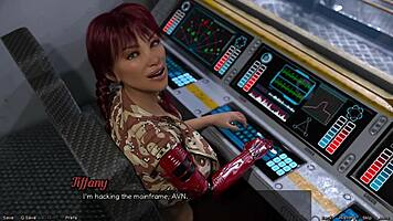 Flirting With Cute Half-Robot Girl In Space Adventure