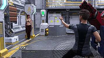 Flirting With Cute Half-Robot Girl In Space Adventure