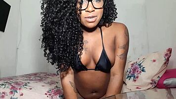 Latina Teen Babe Moans Loud While Fingering Herself Hard. Her Ebony Curves Drive Wild!