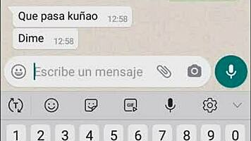 My sister-in-law's whore sends everything on whatsapp