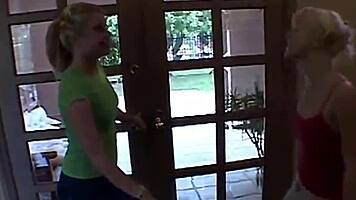 amateur teen lesbians getting hot and heavy together