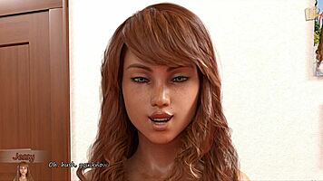 Jessy Delivers Intense Footjob to Big Cock in 3D Erotic Game