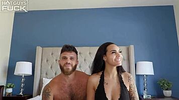 Hairy hunk Cash fucks busty dream girl Ivy with his monster cock! 😍