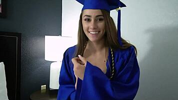 Step brother caught and fucks teen sister’s tight ass in bathroom.