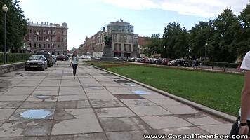 Ever seen a casual teen getting her clothes ripped for doggystyle fucking with orgasms?