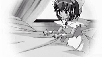 Anime Teen Experiences Toy Play in Bent Over Position