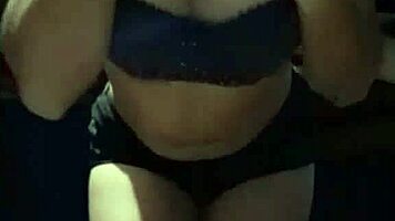 Horny bitch masturbates her pussy alone