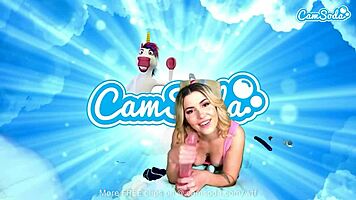 Dude, this petite blonde teen 18+ cums hard in VR masturbation! 😍