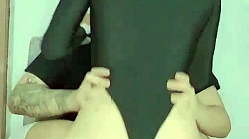 I fucked a little schoolgirl otaku slut in maid cosplay, showing her ass while riding my cock