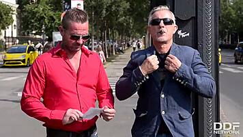 Bombshell Mea Melone takes 3 huge dicks in tight asshole