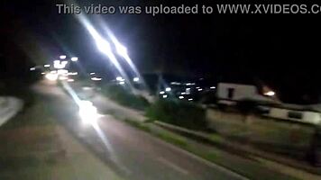 Caught Cheating Girlfriend Fucking Friend Outside In Town On Bridge