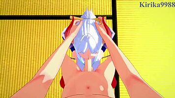 nami and yamato share intense moments in one piece pov hentai