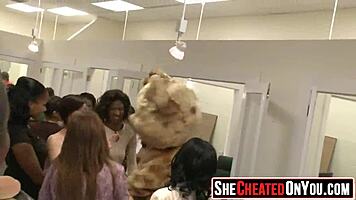 25 party whores sucking monster cock at night club