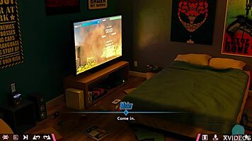 in double homework, hot redhead teens play a sexy game together
