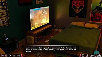 in double homework, hot redhead teens play a sexy game together